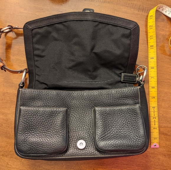 Coach F10893 pebble leather soft black purse EUC - Picture 3 of 6